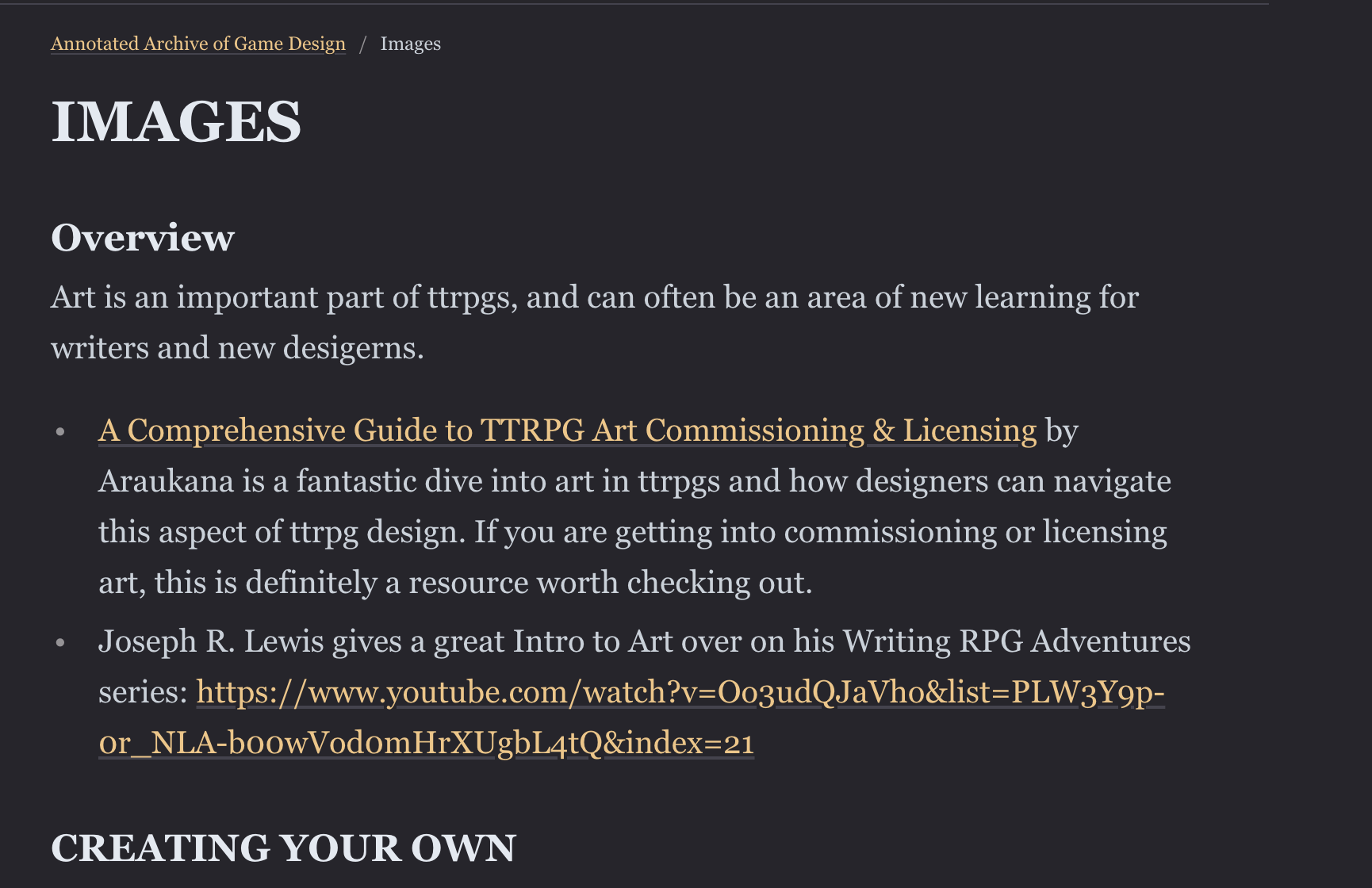 Images (Annotated Archives)