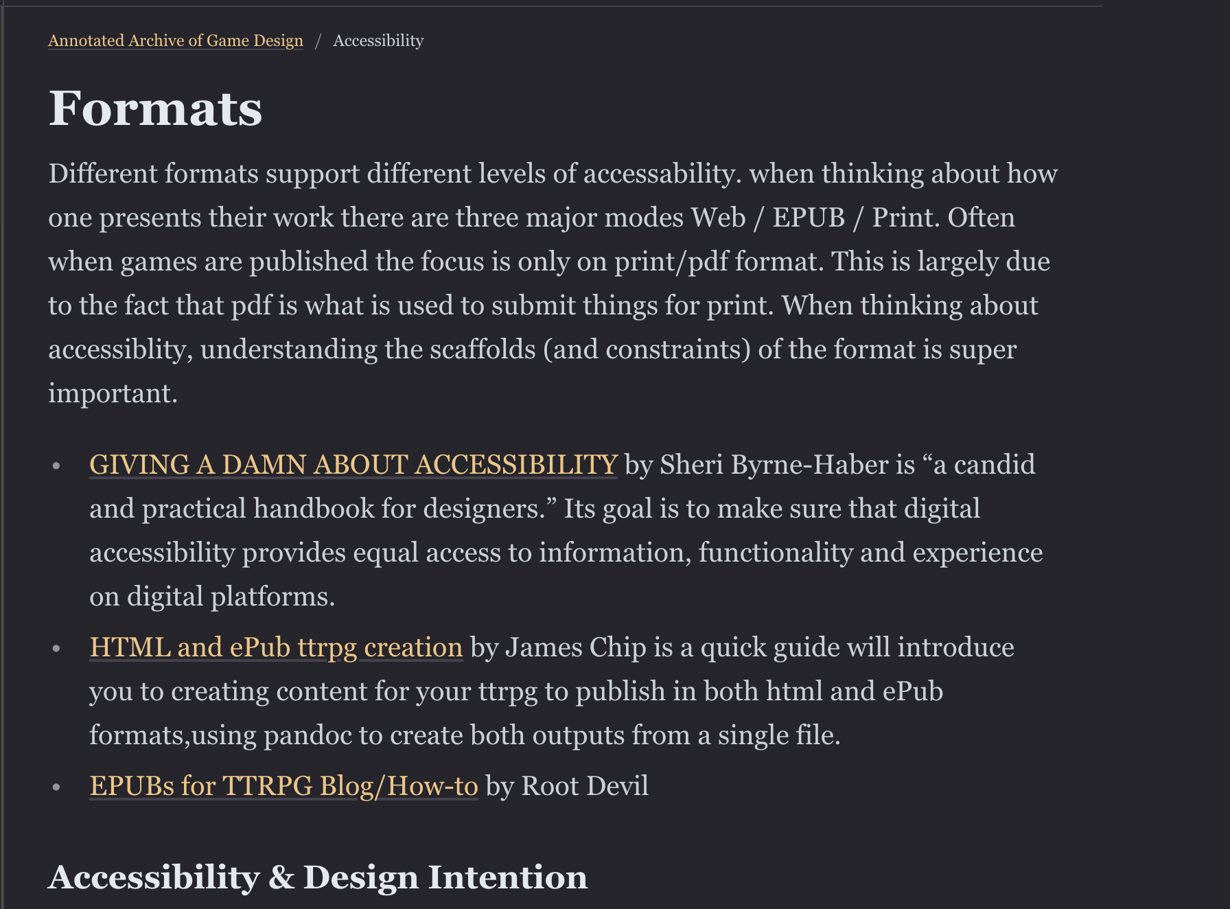 Accessibility (Annotated Archive)