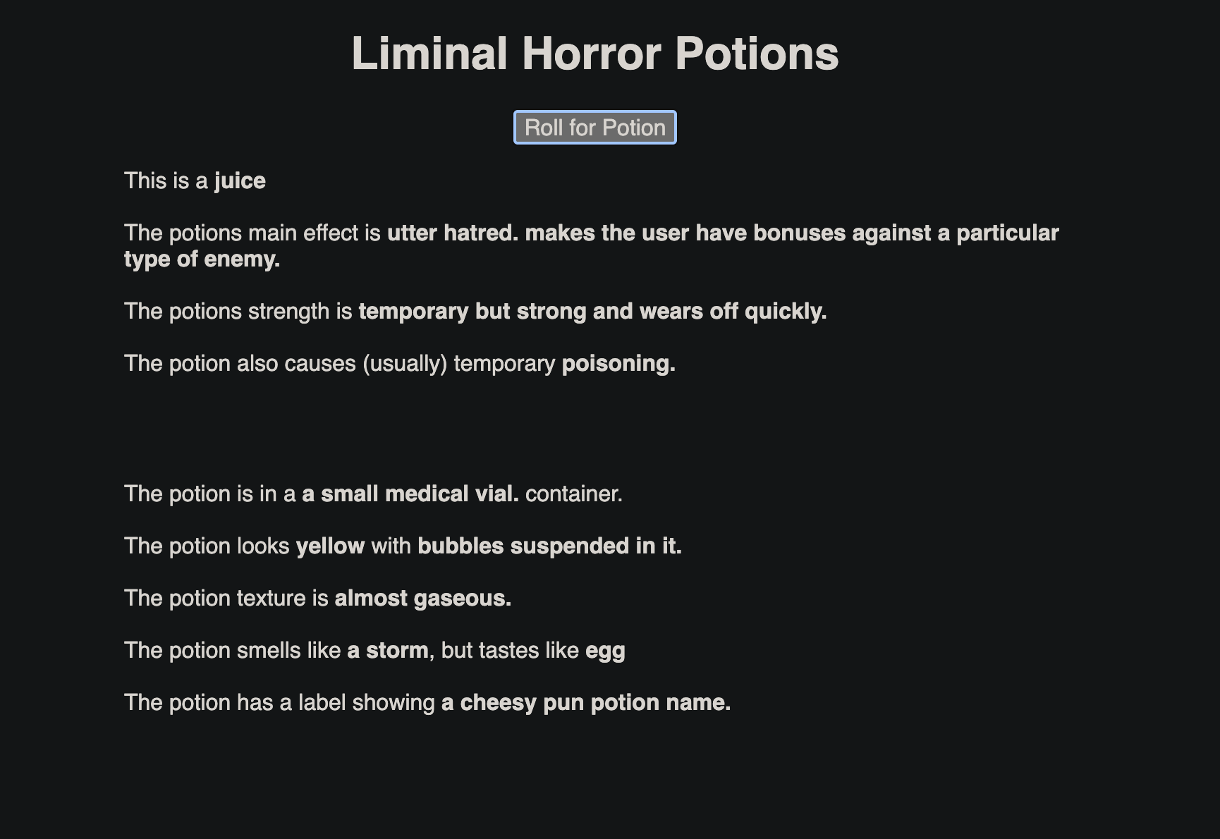 Potions (Generator)