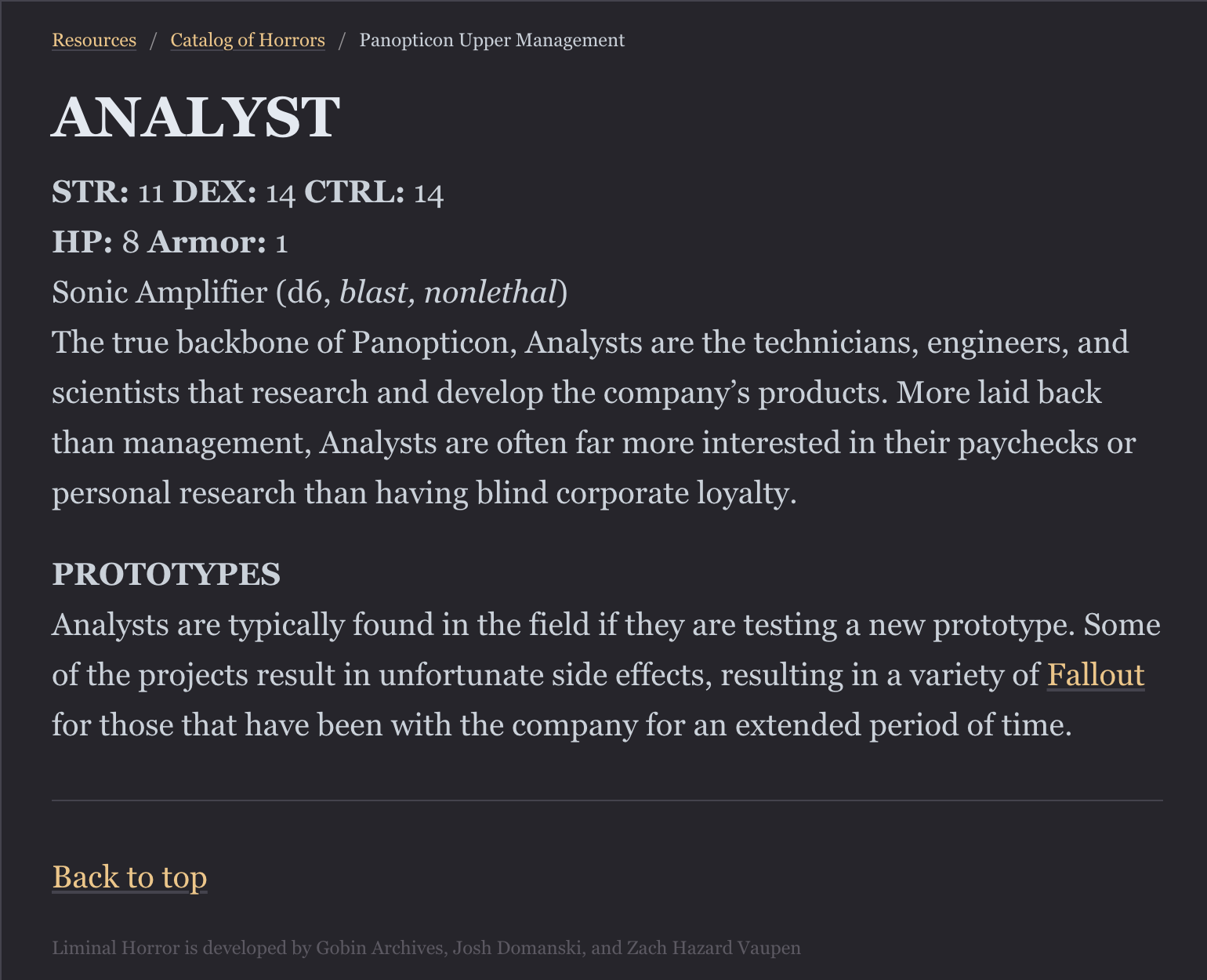 Analyst (Panopticon)