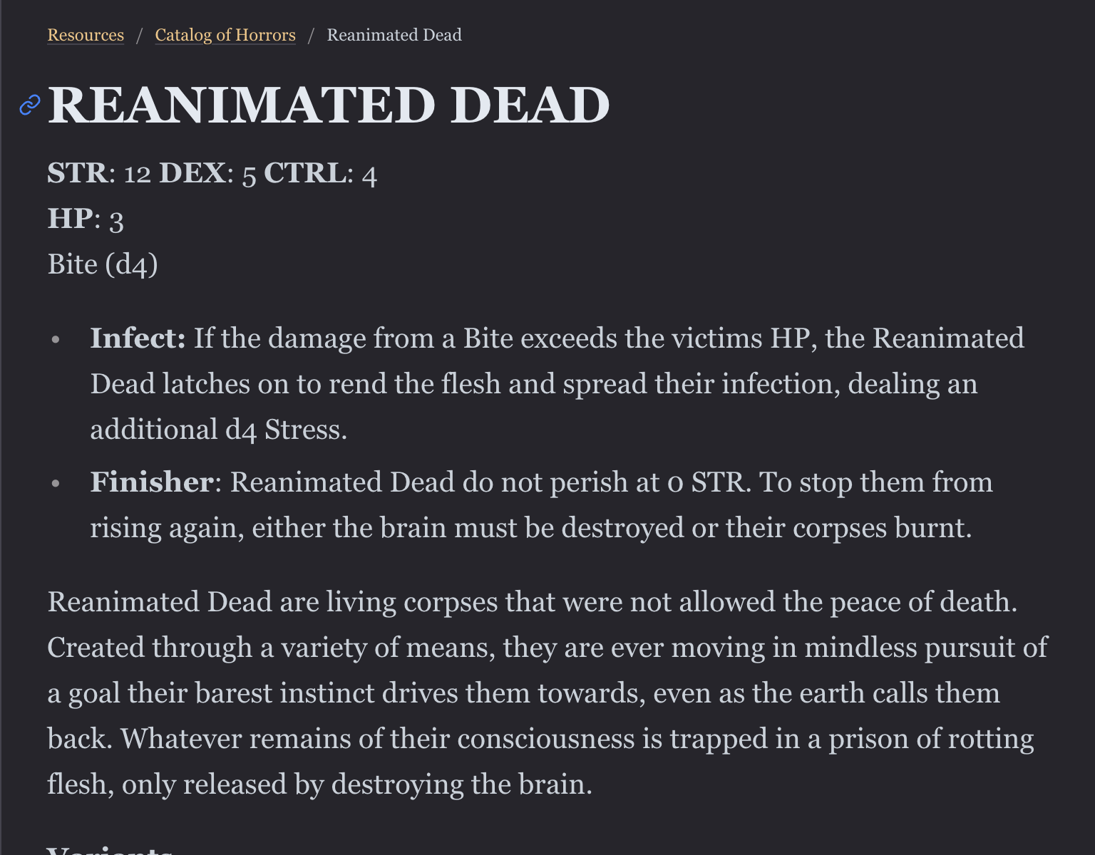 Reanimated Dead