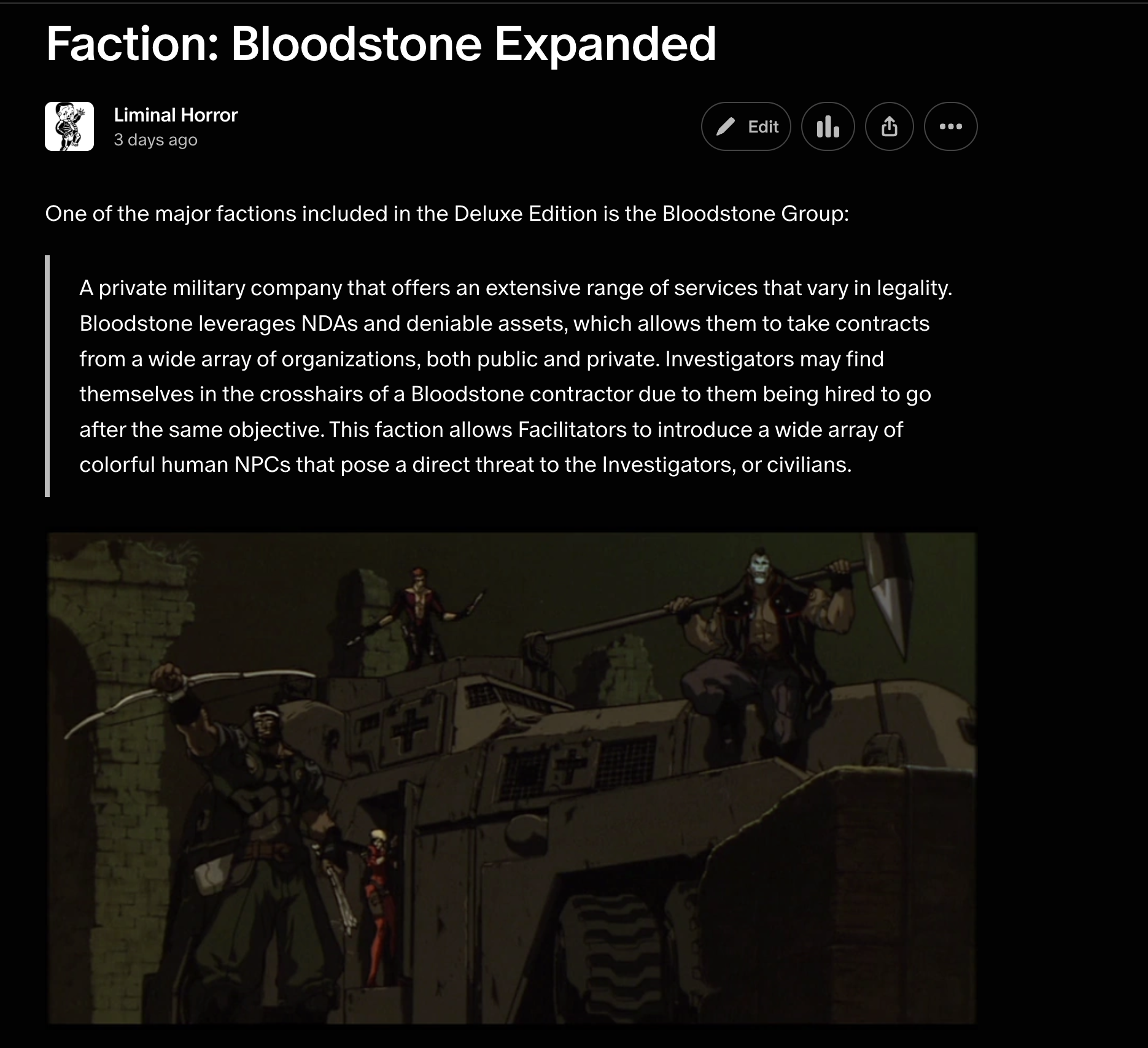 Faction: Bloodstone Expanded